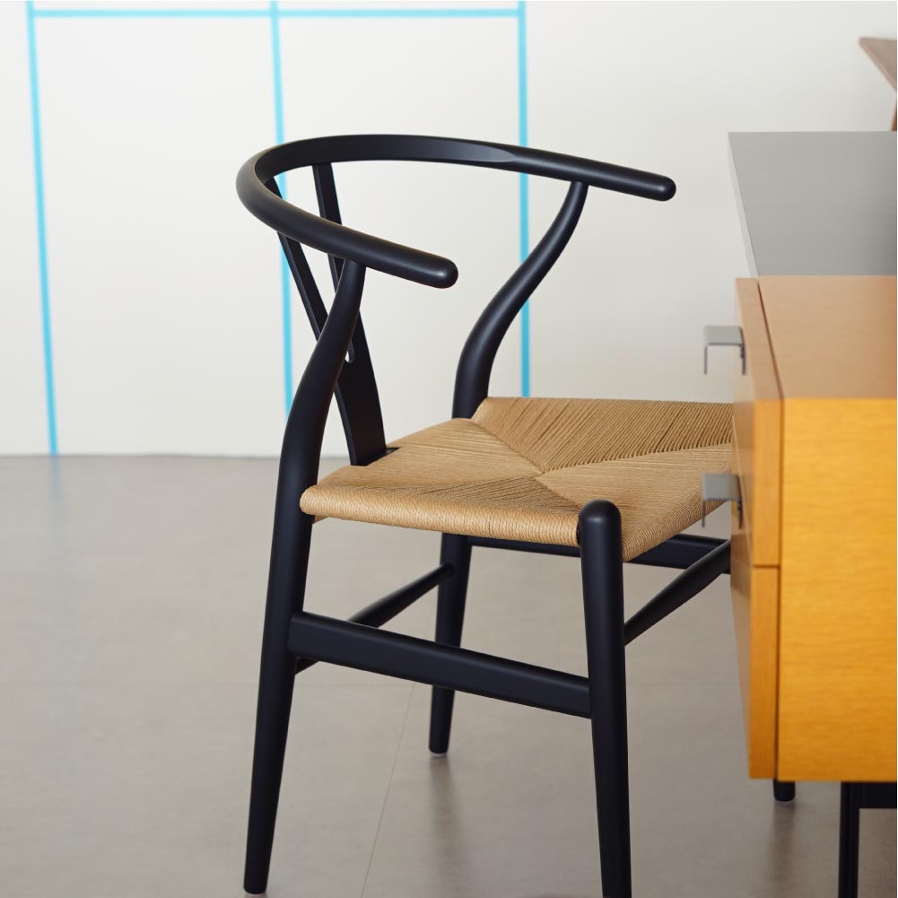 カール・ハンセン＆サン（CARL HANSEN & SON）CH24（Yチェア） SOFT BLACK（ソフトマットブラック）／ビーチ