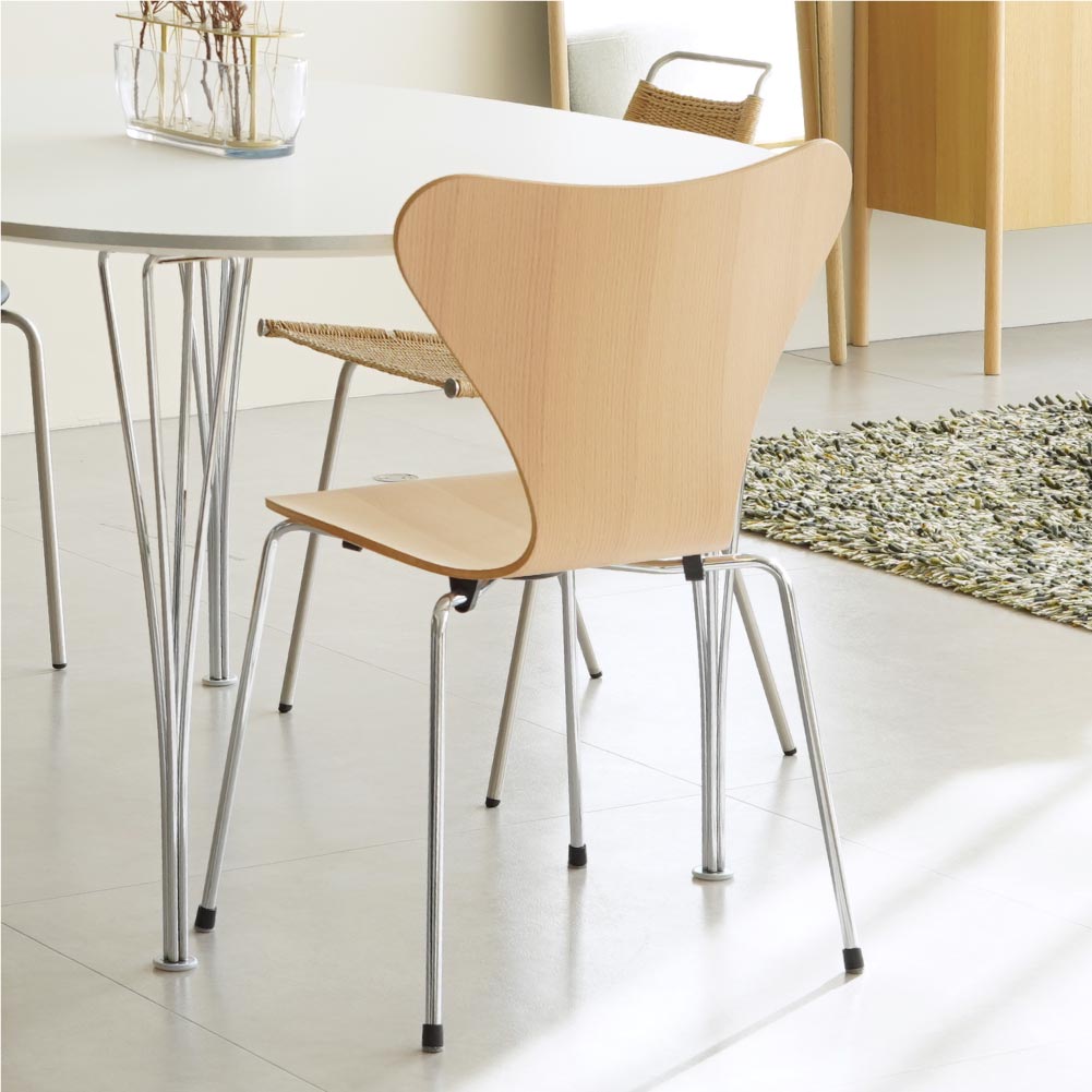 フリッツ・ハンセン（FRITZ HANSEN）SERIES 7（セブンチェア） クリアラッカー / ビーチ クロームベース