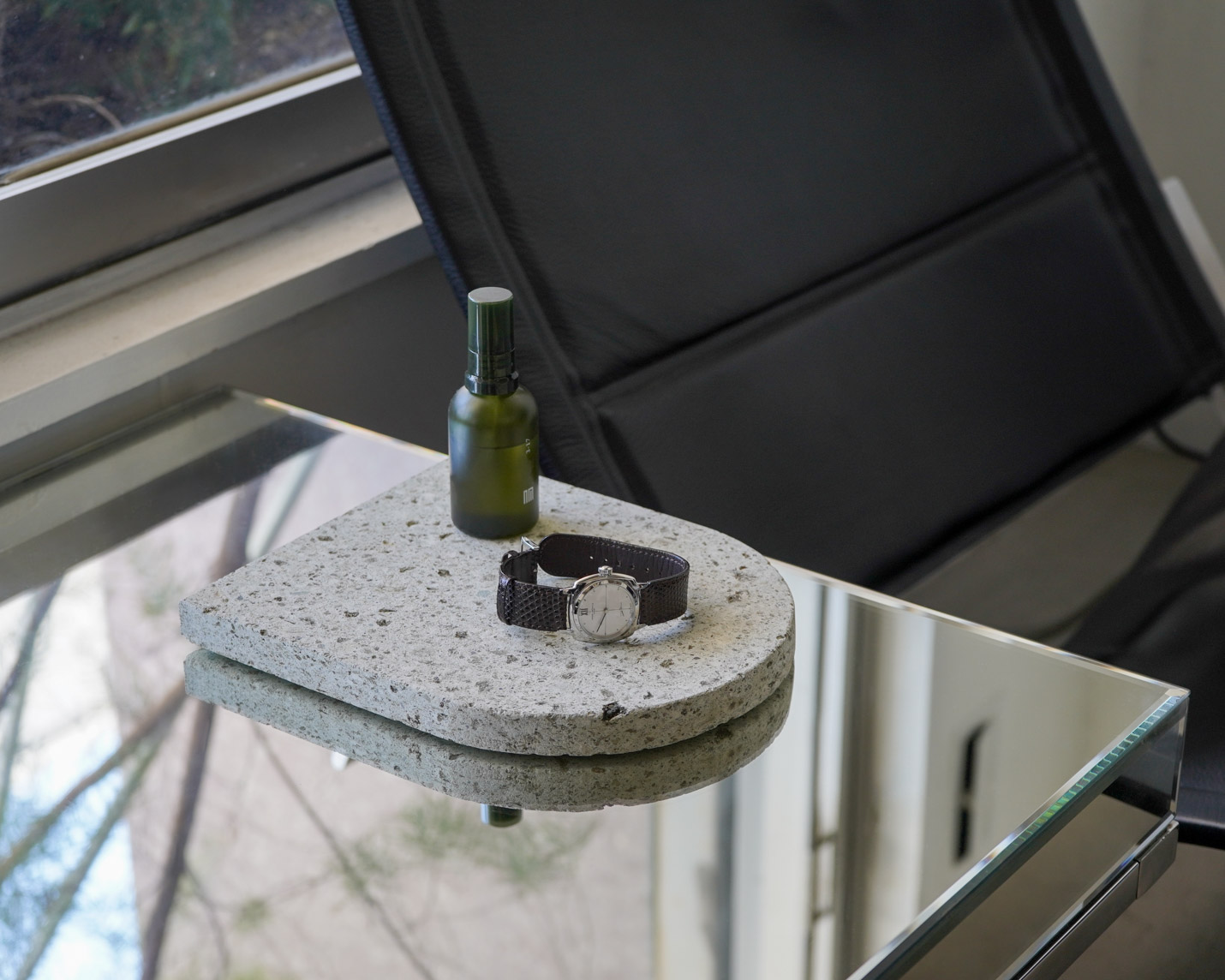 vanillaオリジナル大谷石ハーフラウンドプレート