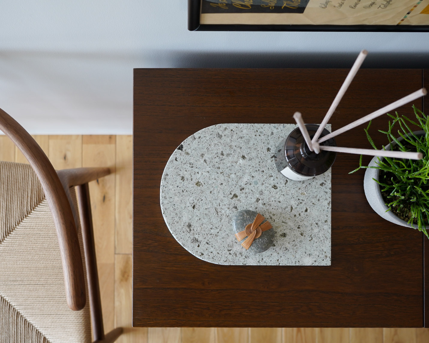 vanillaオリジナル大谷石ハーフラウンドプレート