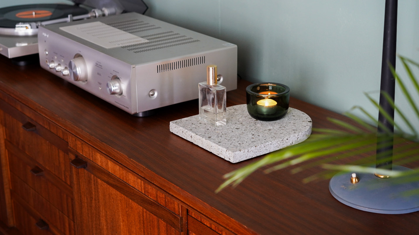 vanillaオリジナル大谷石ハーフラウンドプレート