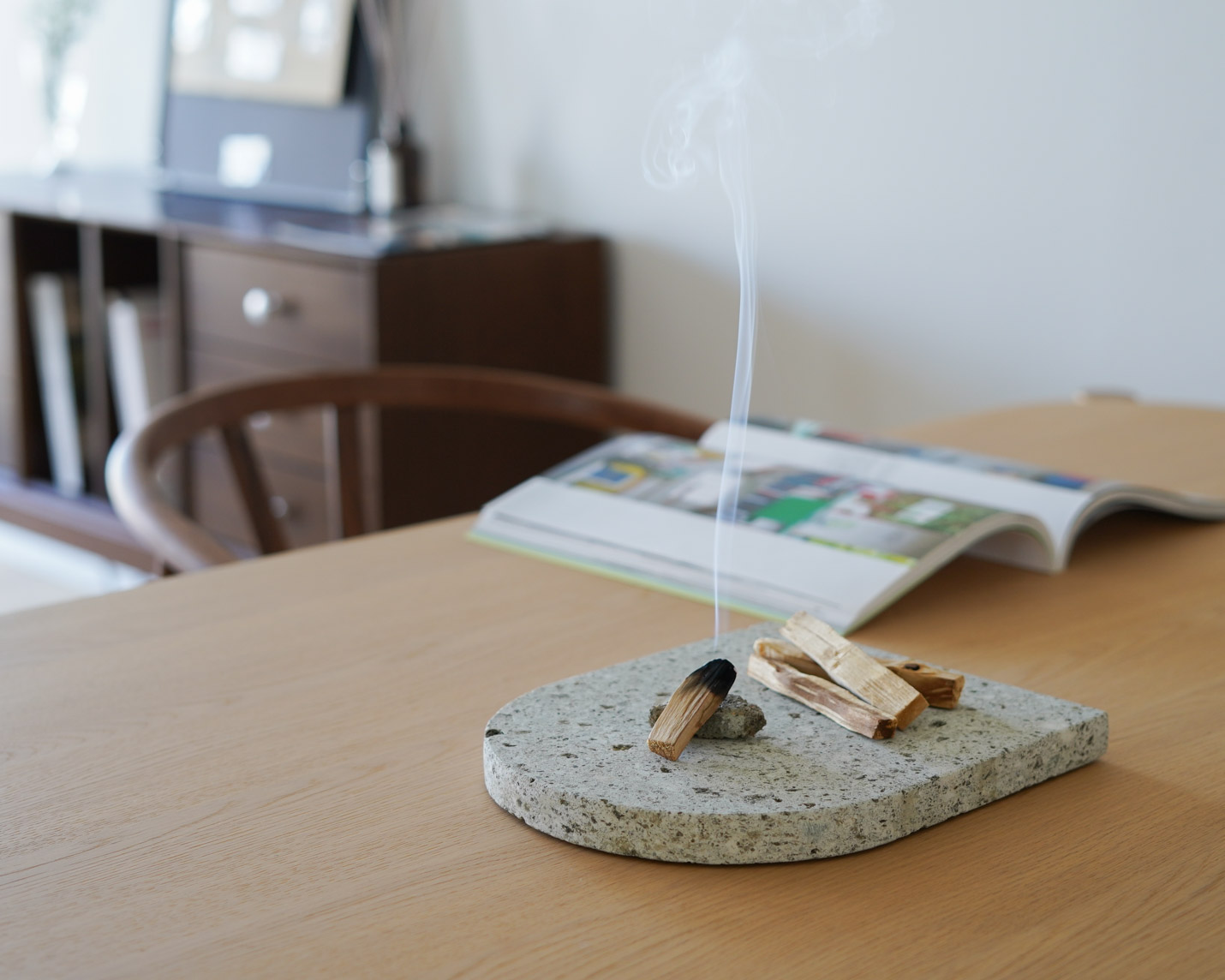 vanillaオリジナル大谷石ハーフラウンドプレート