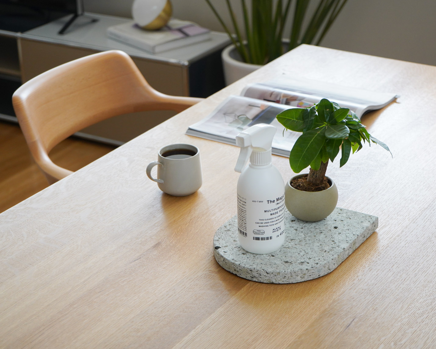 vanillaオリジナル大谷石ハーフラウンドプレート