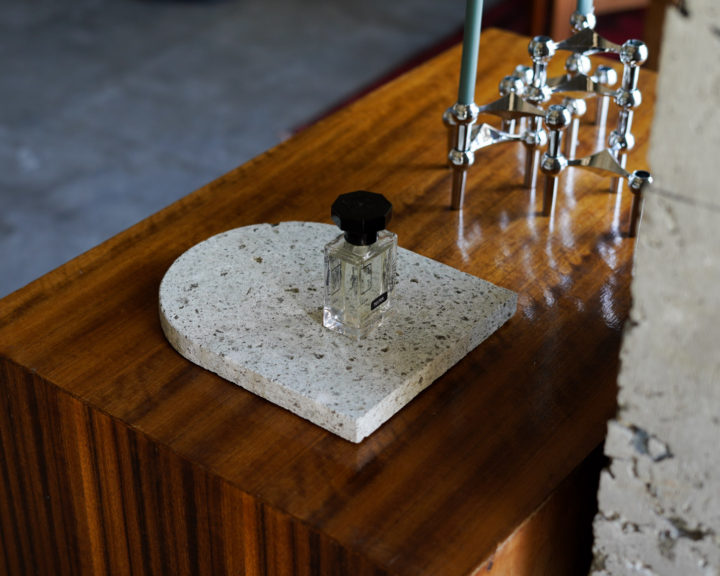 vanillaオリジナル大谷石ハーフラウンドプレート