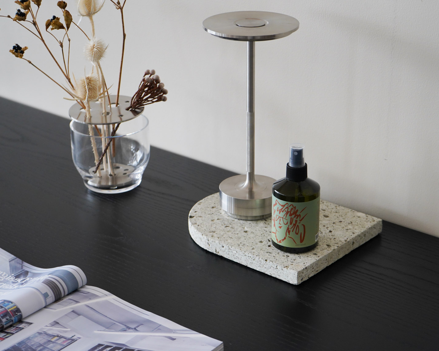 vanillaオリジナル大谷石ハーフラウンドプレート