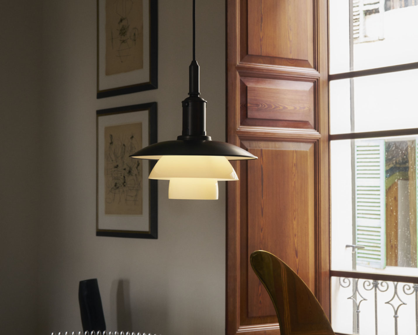 ルイスポールセン(Louis Poulsen) PH 3/3 エイジド・ブラス オパール ペンダント