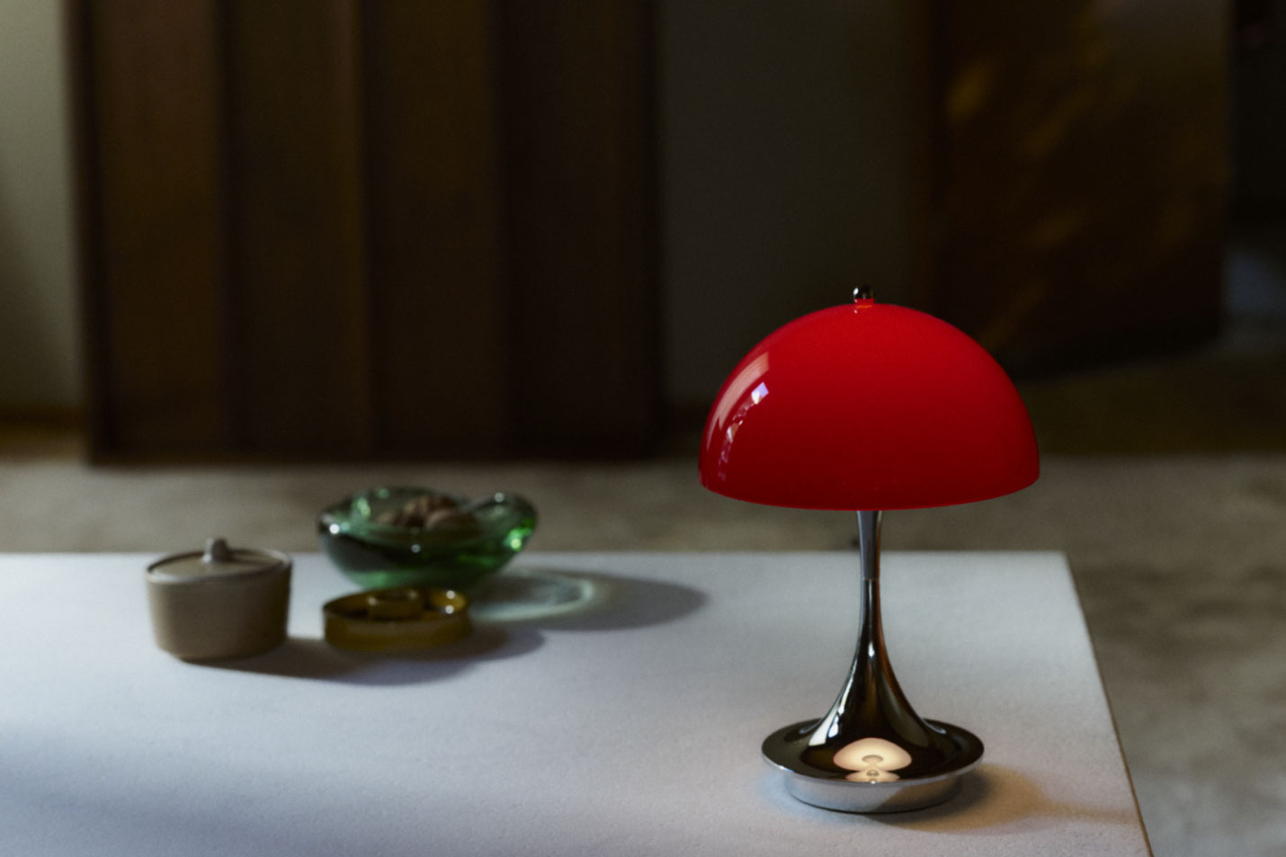 ルイスポールセン(Louis Poulsen) パンテラ 160 ポータブル V3 ORIGINALS オパール・レッド・クローム