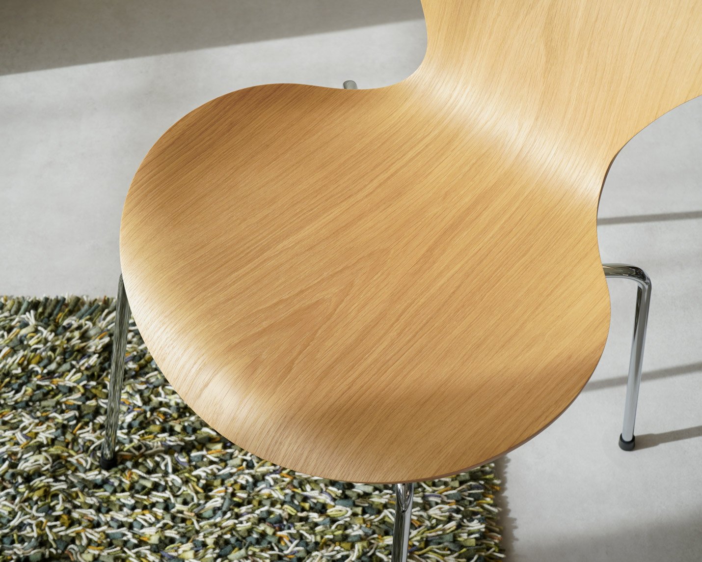 フリッツ・ハンセン（FRITZ HANSEN）SERIES 7（セブンチェア） クリアラッカー / オーク クロームベース