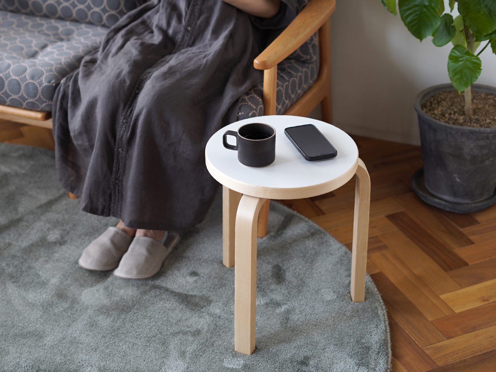 artek (アルテック)  3本脚 スツール stool60 ホワイトラミネート