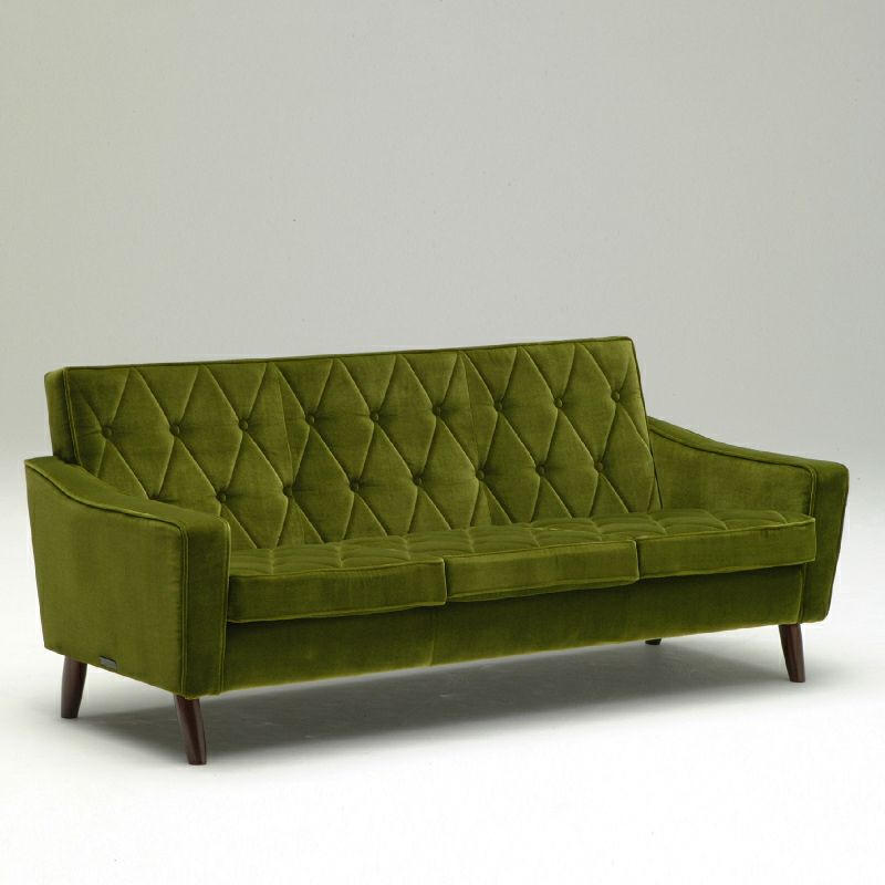 カリモク60 ロビーチェア 3シーター モケットグリーン［U36213QS  