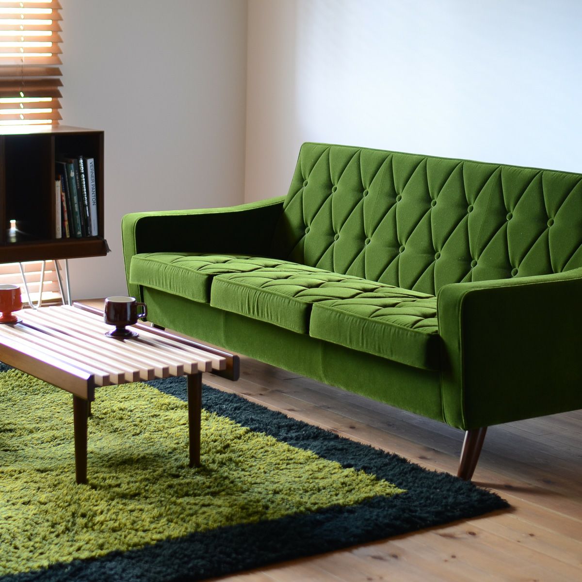 カリモク60 ロビーチェア 3シーター モケットグリーン［U36213QS］ 商品画像2