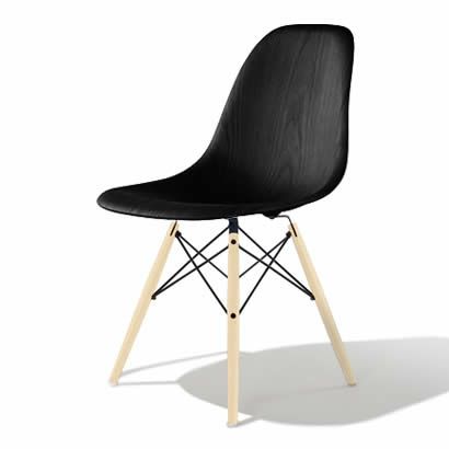 ハーマンミラー（Hermanmiller）イームズ ウッドシェルチェア サイドチェア DWSW エボニー ブラックベース メープル［DWSW. BK UL EN E8］