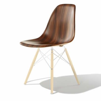 ハーマンミラー（Hermanmiller）イームズ ウッドシェルチェア サイドチェア DWSW ウォールナット ホワイトベース メープル［DWSW. 91 UL OU E8］