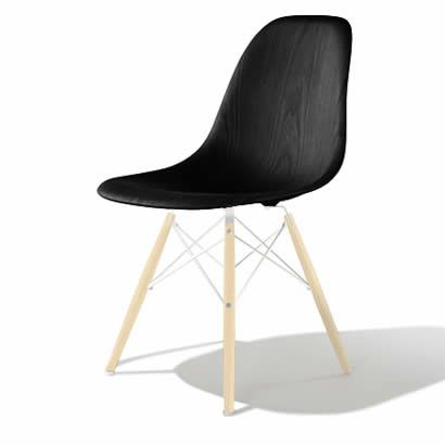 ハーマンミラー（Hermanmiller）イームズ ウッドシェルチェア サイドチェア DWSW エボニー ホワイトベース メープル［DWSW. 91 UL EN E8］