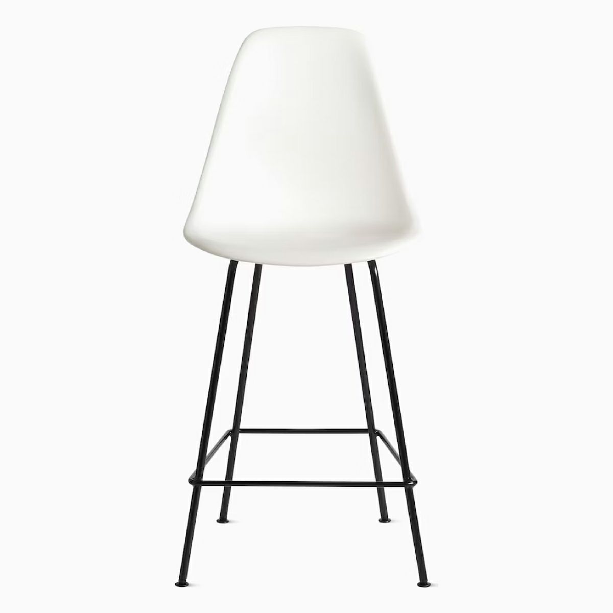 ハーマンミラー（Hermanmiller）イームズ シェルスツール カウンターハイトスツール DSHCX ホワイト ブラックベース［DSHCX. BK ZF E8］