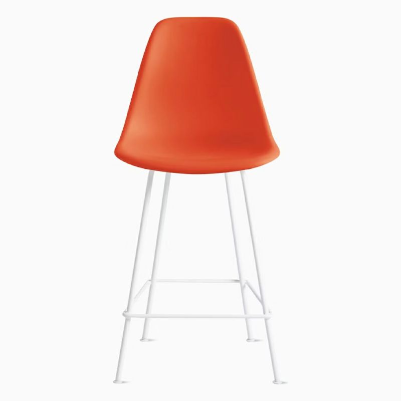 ハーマンミラー（Hermanmiller）イームズ シェルスツール カウンターハイトスツール DSHCX レッド ホワイトベース［DSHCX. 91 ZE E8］