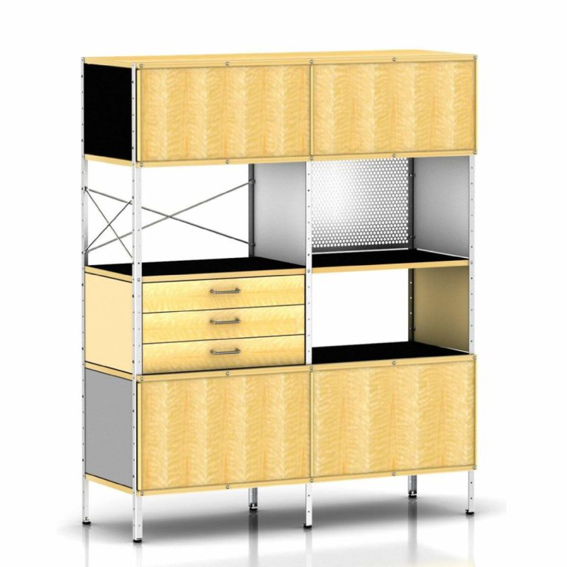 f1_11Herman Millerイームズストレージユニット4段2列 イームズ ストレージユニットESU ナチュラルカラー／ジンク 4段2列