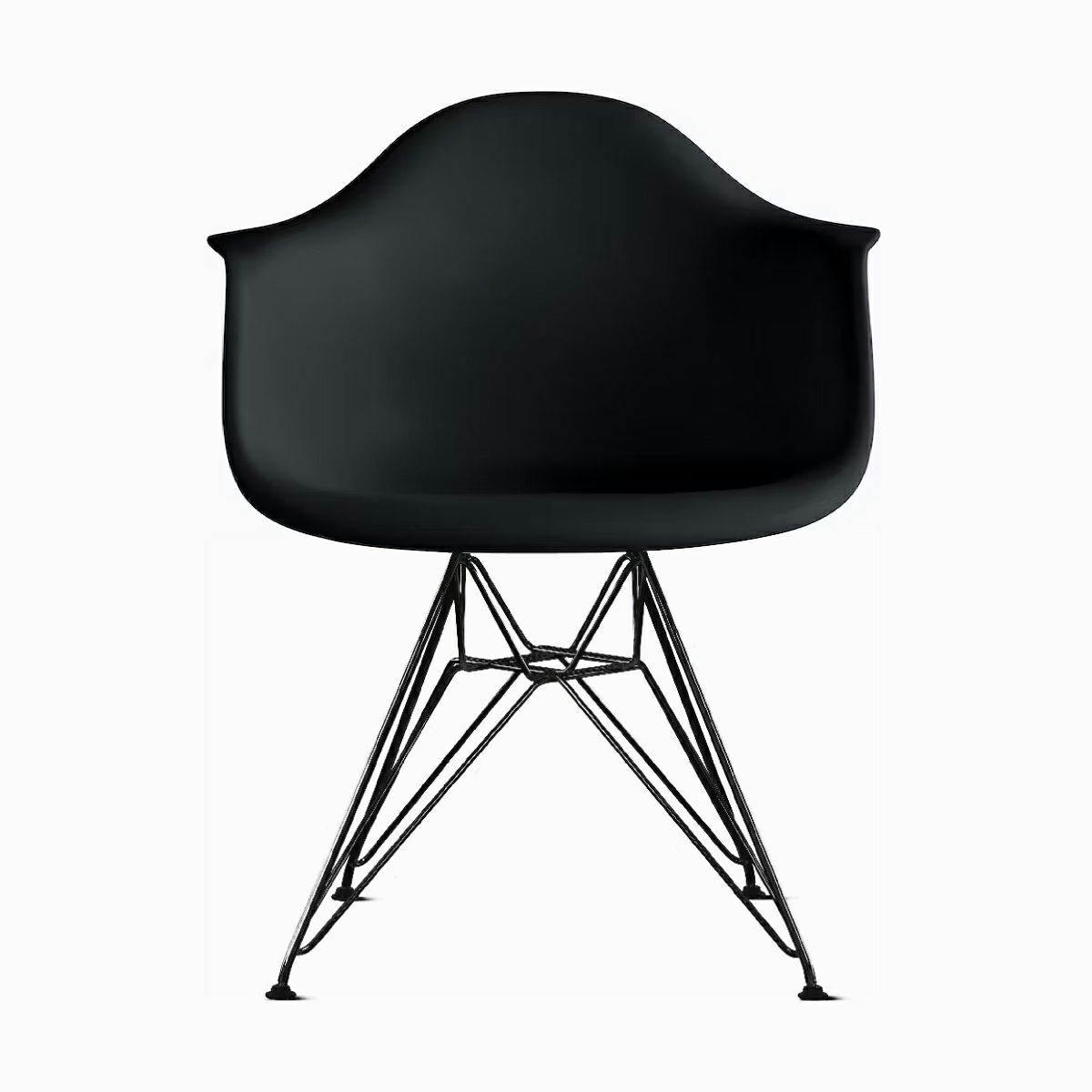 イームズ アームシェルチェア DAR ブラック ブラックベース［DAR. BK