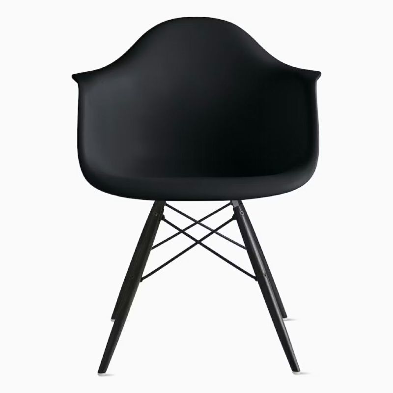 ハーマンミラー（Hermanmiller）イームズ アームシェルチェア DAW ブラック ブラックベース エボニー［DAW. BK EN ZA E8］