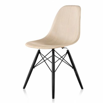 ハーマンミラー（Hermanmiller）イームズ ウッドシェルチェア サイドチェア DWSW ホワイトアッシュ ブラックベース エボニー［DWSW. BK EN A2 E8］