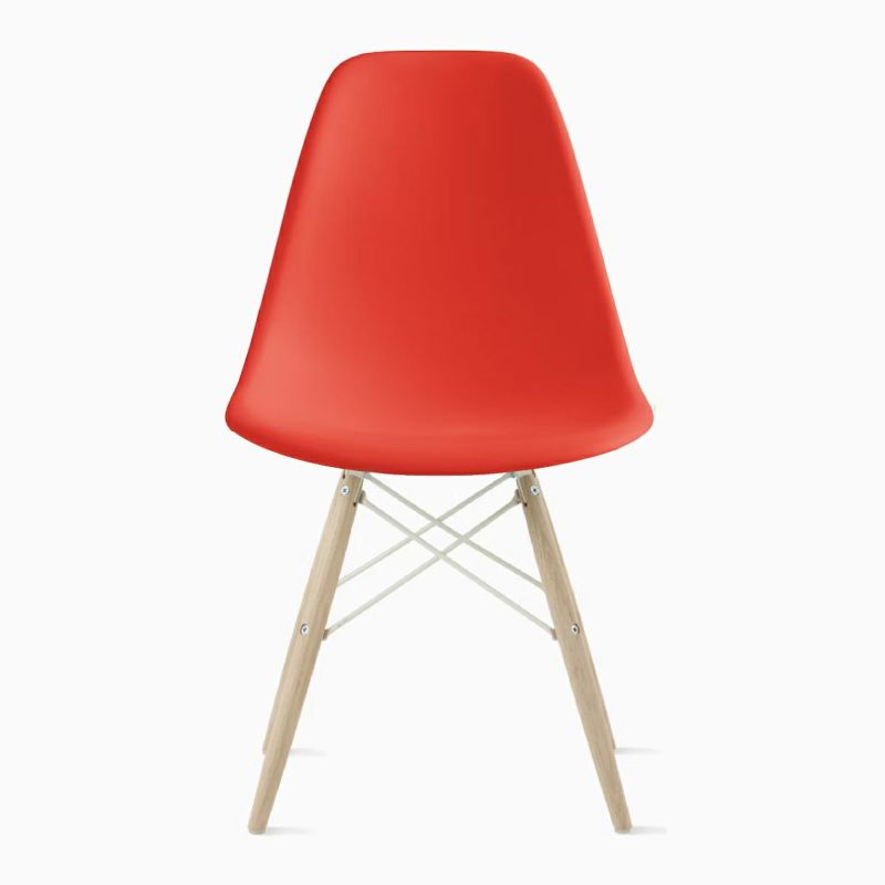 ハーマンミラー（Hermanmiller）イームズ サイドシェルチェア DSW レッド ホワイトベース メープル［DSW. 91 UL ZE E8］