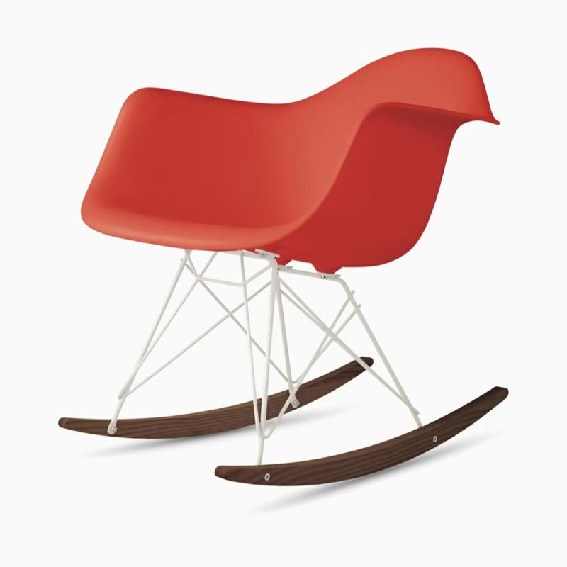 ハーマンミラー（Hermanmiller）イームズ アームシェルチェア RAR レッド ホワイトベース ウォールナット［RAR. 91 OU ZE］