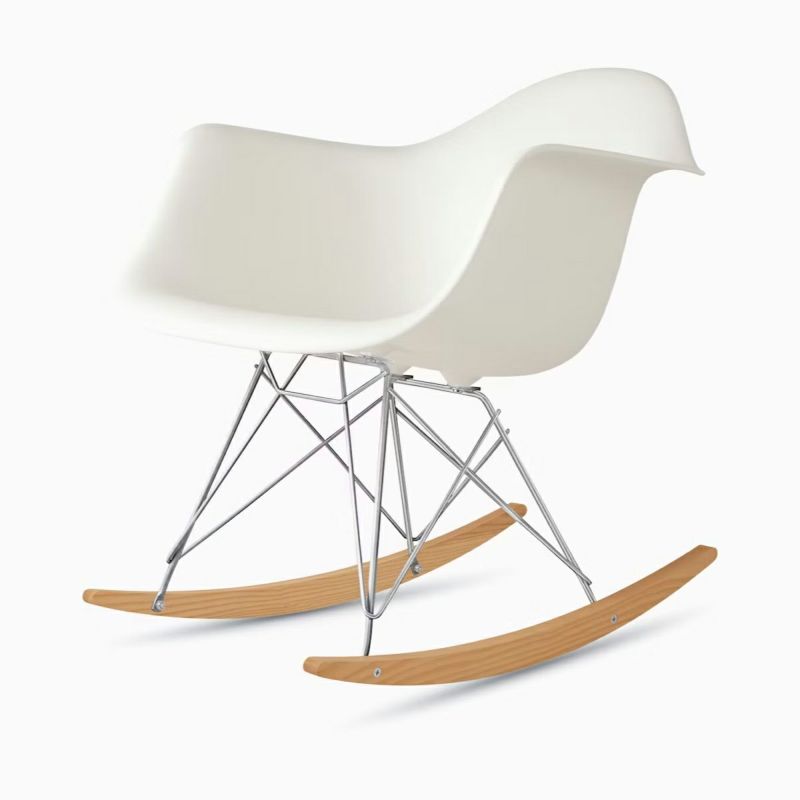 ハーマンミラー（Hermanmiller）イームズ アームシェルチェア RAR ホワイト クロームベース メープル［RAR. 47 UL ZF］