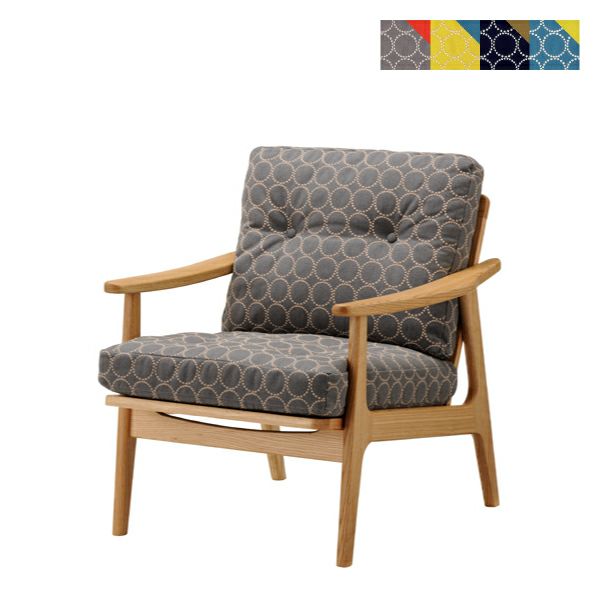 マルニ60 オークフレームチェア 1シーター ファブリック M-05（ミナペルホネン dop-tambourine）商品画像1