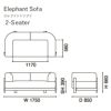 カリモクニュースタンダード エレファントソファ 2シーター（Karimoku New Standard Elephant Sofa 2Seater） 張地：マハラム・モード［U342B］ 商品画像2