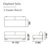 カリモクニュースタンダード エレファントソファ 3シーターベンチ（Karimoku New Standard Elephant Sofa 3Seater Bench） 張地：クヴァドラ・ラフシモンズ・ヴィダー4［U3423］ 商品画像2