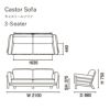 カリモクニュースタンダード キャストールソファ 3シーター（Karimoku New Standard Castor Sofa 3Seater） 張地：クヴァドラ・ラフシモンズ・ヴィダー4［W3453］ 商品画像2