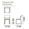 カリモクニュースタンダード パノラマチェア ウィズランナーズ （Karimoku New Standard Panorama Chair with Runners）[C3425J] 商品画像2