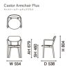 カリモクニュースタンダード キャストールアームチェアプラス （Karimoku New Standard Castor Armchair Plus）[C3430A] 商品画像2