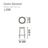 カリモクニュースタンダード キャストールバースツール HIGH（Karimoku New Standard Castor Barstool）[P3406A] 商品画像2