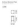 カリモクニュースタンダード アーカイブバースツールパッド LOW（Karimoku New Standard Archive Barstool Pad）[P3496B] 商品画像5