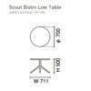 カリモクニュースタンダード スカウトビストロローテーブル （Karimoku New Standard Scout Bistro Low Table ）[T340EA] 商品画像5