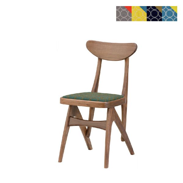 マルニ60 ウォルナットフレームデルタチェア ファブリック M-05（ミナペルホネン dop-tambourine）商品画像1