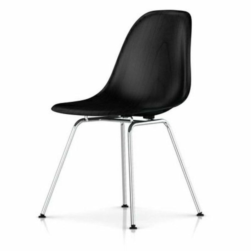 ハーマンミラー（Hermanmiller）イームズ ウッドシェルチェア サイドチェア DWSX エボニー クロームベース［DWSX. 47 EN E8］