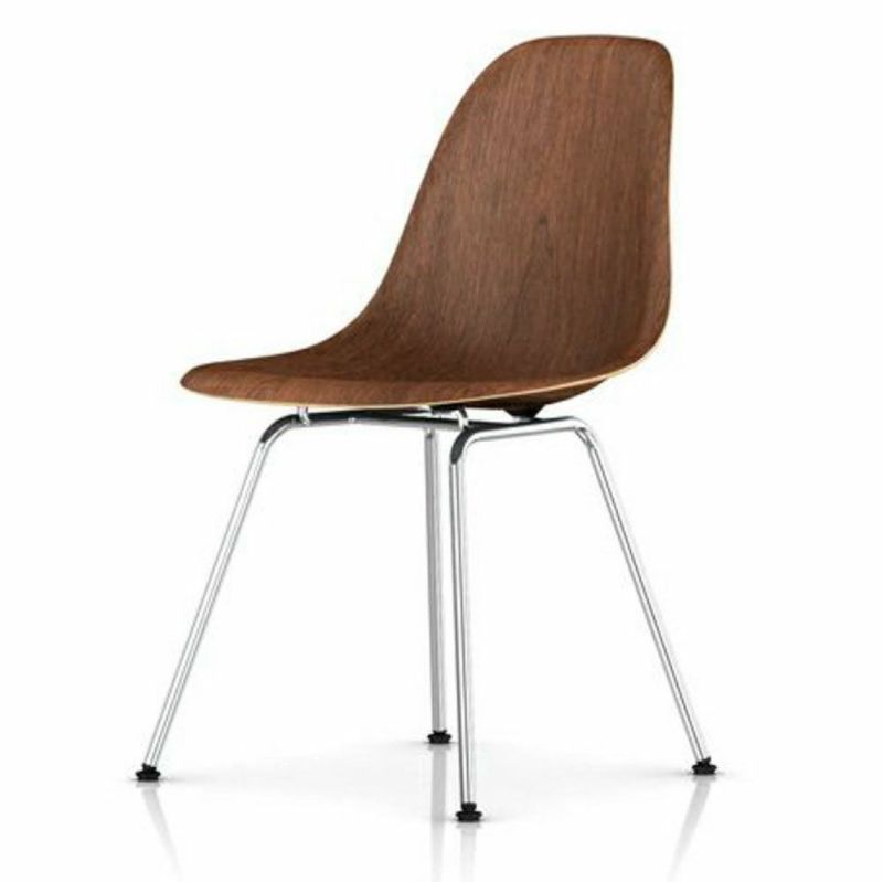 ハーマンミラー（Hermanmiller）イームズ ウッドシェルチェア サイドチェア DWSX ウォールナット クロームベース［DWSX. 47 OU E8］