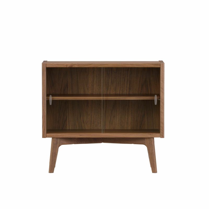 マルニ60+ コンビネーション ウォルナット オープンシェルフ63（溝あり）／ガラスドア（2枚1組）／脚組 セット 商品画像2