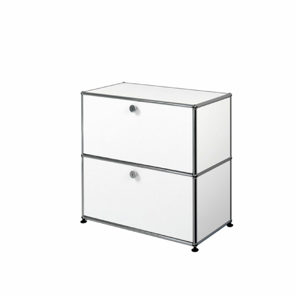 usm ハラー 2段　ドロップダウン　シェルフ　ピュアホワイト USMハラー サイドボード 1連2段（ドロップダウンドア×2） ピュアホワイト