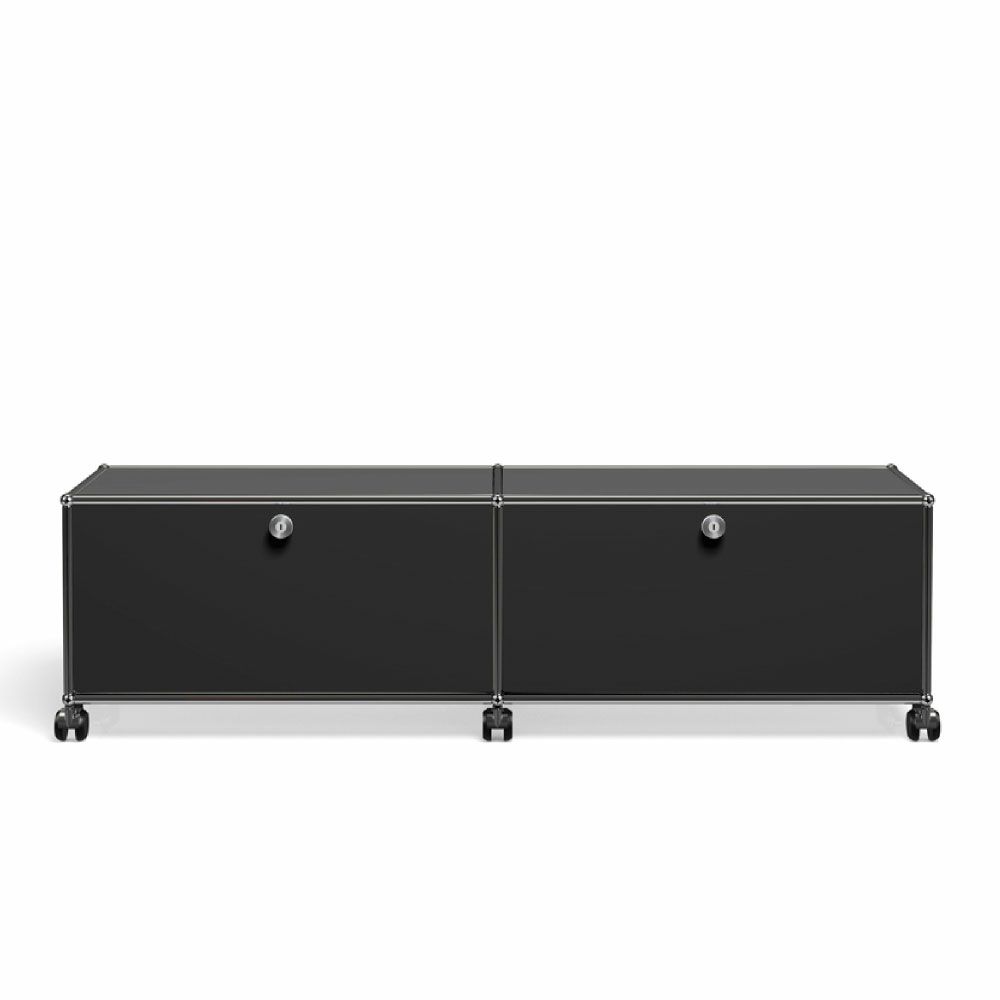 USMハラー テレビボード（ドロップダウンドア×2/キャスター付き 