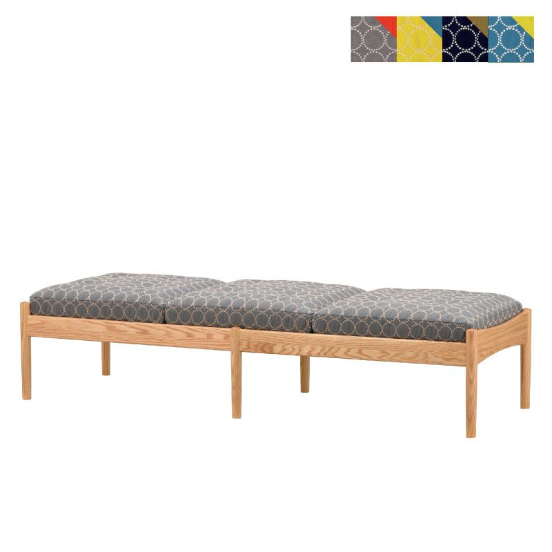 マルニ60+ オークフレーム ベンチソファ ファブリック M-05（ミナペルホネン dop-tambourine）商品画像1