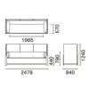 カリモクニュースタンダード フェンスソファ 3シーター（KARIMOKU NEW STANDARD Fence Sofa 3Seater）  張地：クヴァドラ・スティールカットトリオ3[U3443] 商品画像2