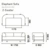 カリモクニュースタンダード エレファントソファ 2シーター（Karimoku New Standard Elephant Sofa 2Seater） 張地：クヴァドラ・コーダ2 [U342B］ 商品画像2