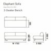 カリモクニュースタンダード エレファントソファ 3シーターベンチ（Karimoku New Standard Elephant Sofa 3Seater Bench） 張地：クヴァドラ・コーダ2 [U3423］ 商品画像2