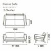 カリモクニュースタンダード キャストールソファ 2シーター（Karimoku New Standard Castor Sofa 2Seater） 張地：クヴァドラ・コーダ2 [W345B］ 商品画像2