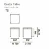 カリモクニュースタンダード キャストールテーブル リノリウム 75 （Karimoku New Standard Castor Table Linoleum 75） ［D343EIQE］ 商品画像2