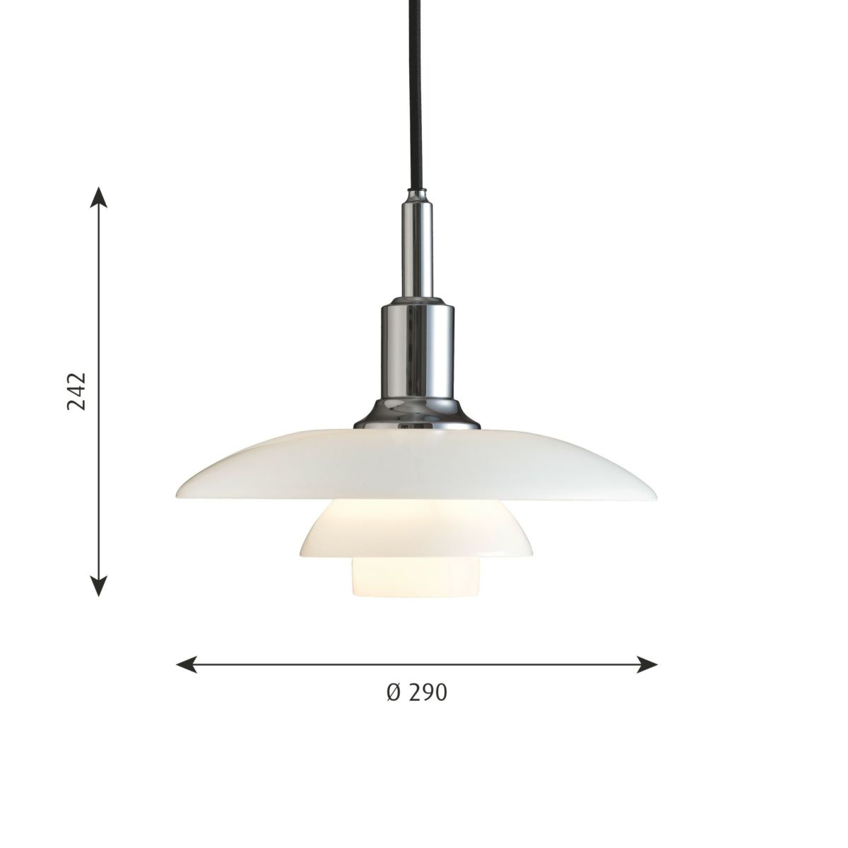 ルイスポールセン（Louis Poulsen） PH 3/2 ペンダント / シルヴァー・クローム