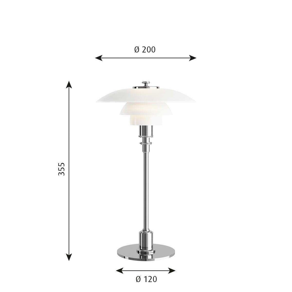 ルイスポールセン（Louis Poulsen） PH 2/1 テーブル / シルヴァー・クローム